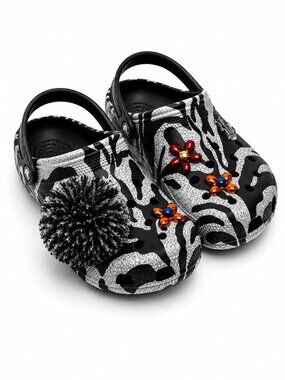 Christopher Kane x Crocs Tiger Stripe Embellished Clogs
